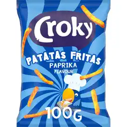 Jumbo Croky Snacks Patatas Fritas Paprika 100g aanbieding