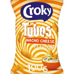 Jumbo Croky Tubes Nacho Cheese Flavour 100 g aanbieding