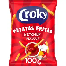 Jumbo Croky Patatas Fritas Snack Ketchup 100g aanbieding