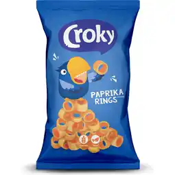 Jumbo Croky Snack Paprika Rings 75g aanbieding