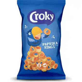 Jumbo Croky Snack Paprika Rings 75g aanbieding