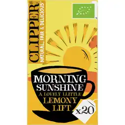 Jumbo Clipper Morning Sunshine Organic Lemongrass & Maté Infusion 20 Stuks 40 g aanbieding