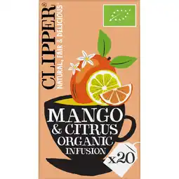Jumbo Clipper Mango & Citrus Organic Infusion 20 Stuks 36 g aanbieding