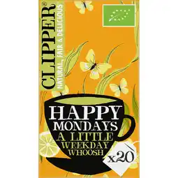 Jumbo Clipper Organic Happy Mondays 20 stuks 45 g aanbieding
