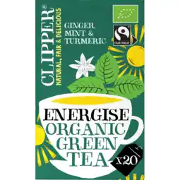 Jumbo Clipper Energise Organic Green Tea 20 Zakjes 35 g aanbieding
