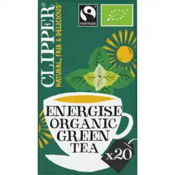 Jumbo Clipper Energise Organic Green Tea 20 Zakjes 35 g aanbieding