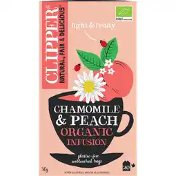 Jumbo Clipper Chamomile & Peach Organic Infusion 20 Zakjes 30 g aanbieding