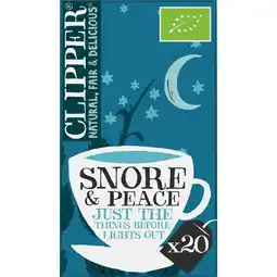 Jumbo Clipper Snore & Peace Organic Chamomile, Lemon Balm & Lavender Infusion 20 Stuks 30 g aanbieding