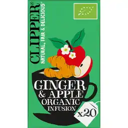 Jumbo Clipper Ginger & Apple Organic Infusion 20 Stuks 40 g aanbieding