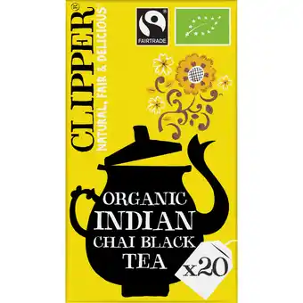 Jumbo Clipper Indian Chai Organic Black Tea 20 stuks 50 g aanbieding
