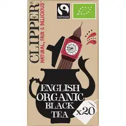 Jumbo Clipper English Organic Black Tea 20 Stuks 34 g aanbieding