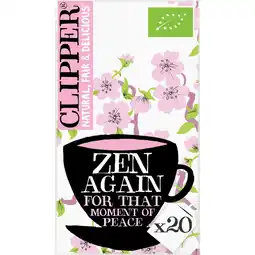 Jumbo Clipper Zen Again Organic Lemongrass, Eucaluptus & Ginkgo Infusion 20 Stuks 35 g aanbieding