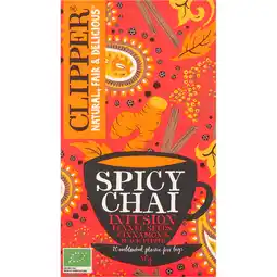 Jumbo Clipper Spicy Chai Organic Infusion 20 stuks 50g aanbieding