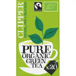 Jumbo Clipper Pure Organic Green Tea 20 Zakjes 35 g aanbieding