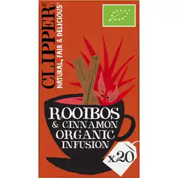 Jumbo Clipper Rooibos & Cinnamon Organic Infusion 20 Stuks 36 g aanbieding