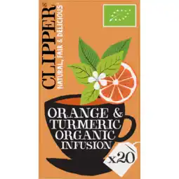 Jumbo Clipper Orange & Turmeric Organic Infusion 20 Zakjes 40 g aanbieding