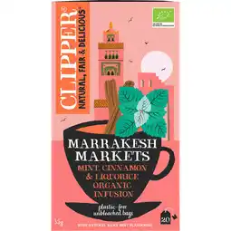 Jumbo Clipper Marrakesh Markets Mint, Cinnamon & Liquorice Organic Infusion 20 Zakjes 35 g aanbieding