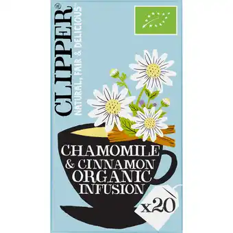 Jumbo Clipper Chamomile & Cinnamon Organic Infusion 20 Stuks 35 g aanbieding