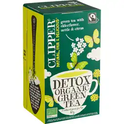 Jumbo Clipper Detox Organic Green Tea 20 Zakjes 40 g aanbieding