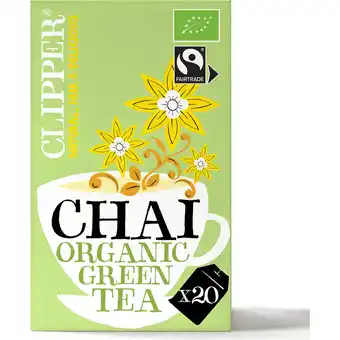 Jumbo Clipper Chai Organic Green Tea 20 Zakjes 40 g aanbieding