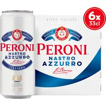 Jumbo Peroni - Nastro Azzurro - Blik - 6 x 330ML aanbieding