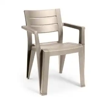 Praxis Keter tuinstoel Julie cappuccino 61,5x58,5x79cm aanbieding