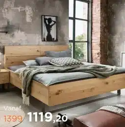 TotaalBED Bed Real met houten hoofdbord | 140 x 200 cm | Bianco eiken aanbieding