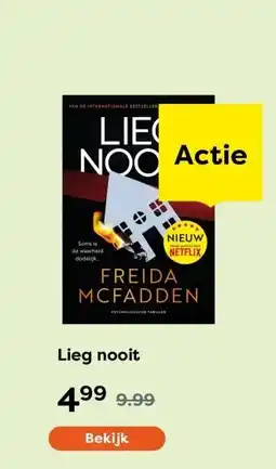 The Read Shop Lieg nooit aanbieding