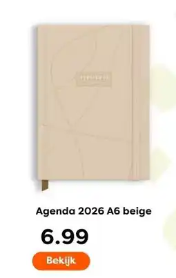 The Read Shop Agenda 2026 A6 beige aanbieding