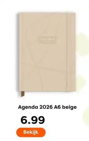 The Read Shop Agenda 2026 A6 beige aanbieding