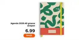 The Read Shop Agenda 2026 A6 groene strepen aanbieding