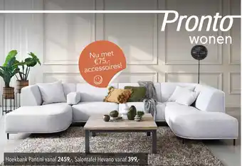 Pronto wonen Hoekbank Pantini aanbieding