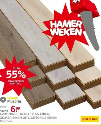 Praxis PVC Vloer Horizon Naturel Eik - aanbieding