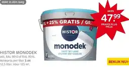Praxis Histor Monodek muurverf RAL 9010 12,5L aanbieding