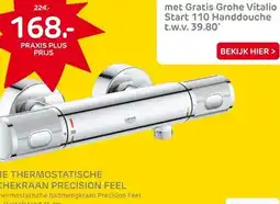 Praxis Grohe thermostatische douchemengkraan aanbieding