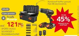 Praxis Worx Accuboormachine WX108.1 - 20V - (2x aanbieding