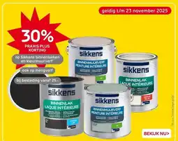 Praxis Sikkens binnenlakken en kleurmuurverf aanbieding
