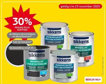 Praxis Sikkens binnenlakken en kleurmuurverf aanbieding