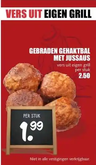 MCD Supermarkt GEBRADEN GEHAKTBAL MET JUSSAUS aanbieding