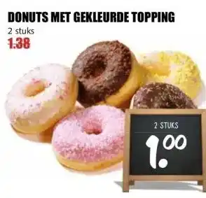 MCD Supermarkt DONUTS MET GEKLEURDE TOPPING aanbieding