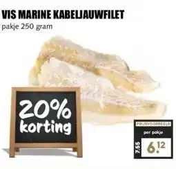 MCD Supermarkt VIS MARINE KABELJAUWFILET aanbieding