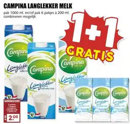 MCD Supermarkt CAMPINA LANGLEKKER MELK aanbieding