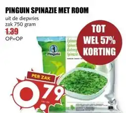MCD Supermarkt PINGUIN SPINAZIE MET ROOM aanbieding