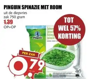 MCD Supermarkt PINGUIN SPINAZIE MET ROOM aanbieding
