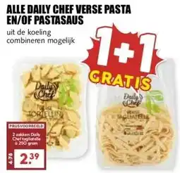 MCD Supermarkt ALLE DAILY CHEF VERSE PASTA EN/OF PASTASAUS aanbieding