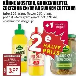 MCD Supermarkt KÜHNE MOSTERD, GURKENVIERTEL ZOETZUUR EN/OF AUGURKEN ZOETZUUR aanbieding