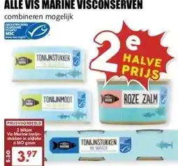 MCD Supermarkt ALLE VIS MARINE VISCONSERVEN aanbieding