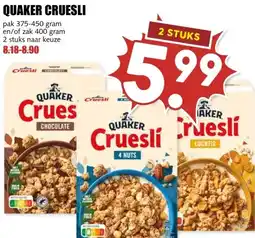 MCD Supermarkt QUAKER CRUESLI aanbieding