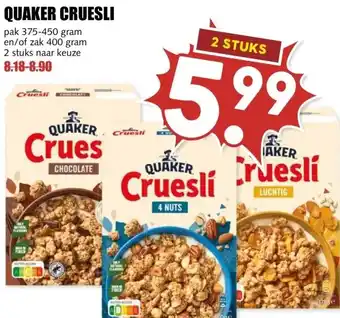MCD Supermarkt QUAKER CRUESLI aanbieding
