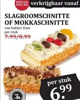 MCD Supermarkt SLAGROOMSCHNITTE OF MOKKASCHNITTE aanbieding